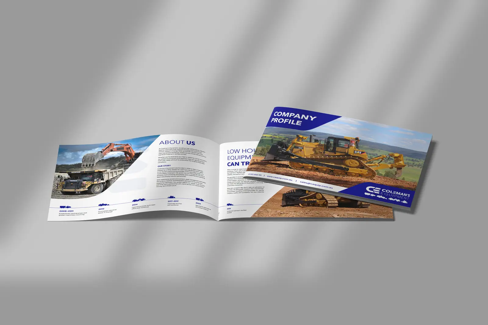 Coleman's company brochure, designed by Oga